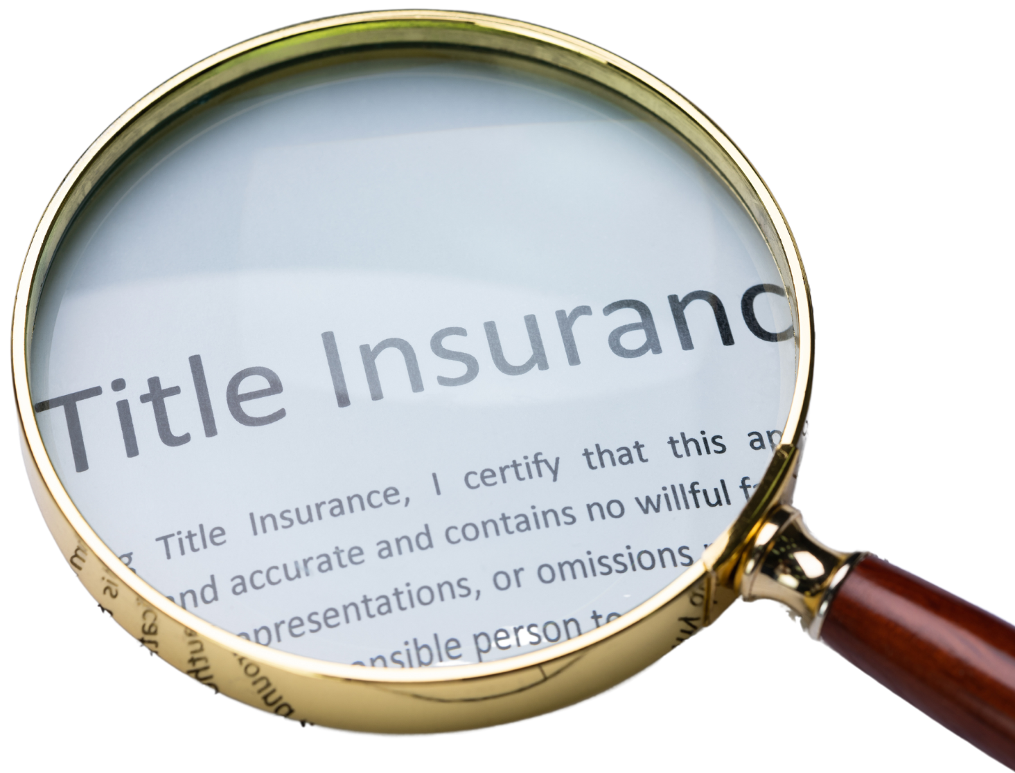 Title Insurance In Magnifying Glass